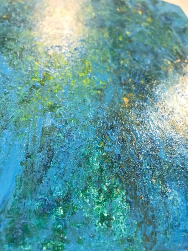 優しい青の抽象画_Calm blue オリジナルアートを全国送料無料でお届け - 画像 (5)